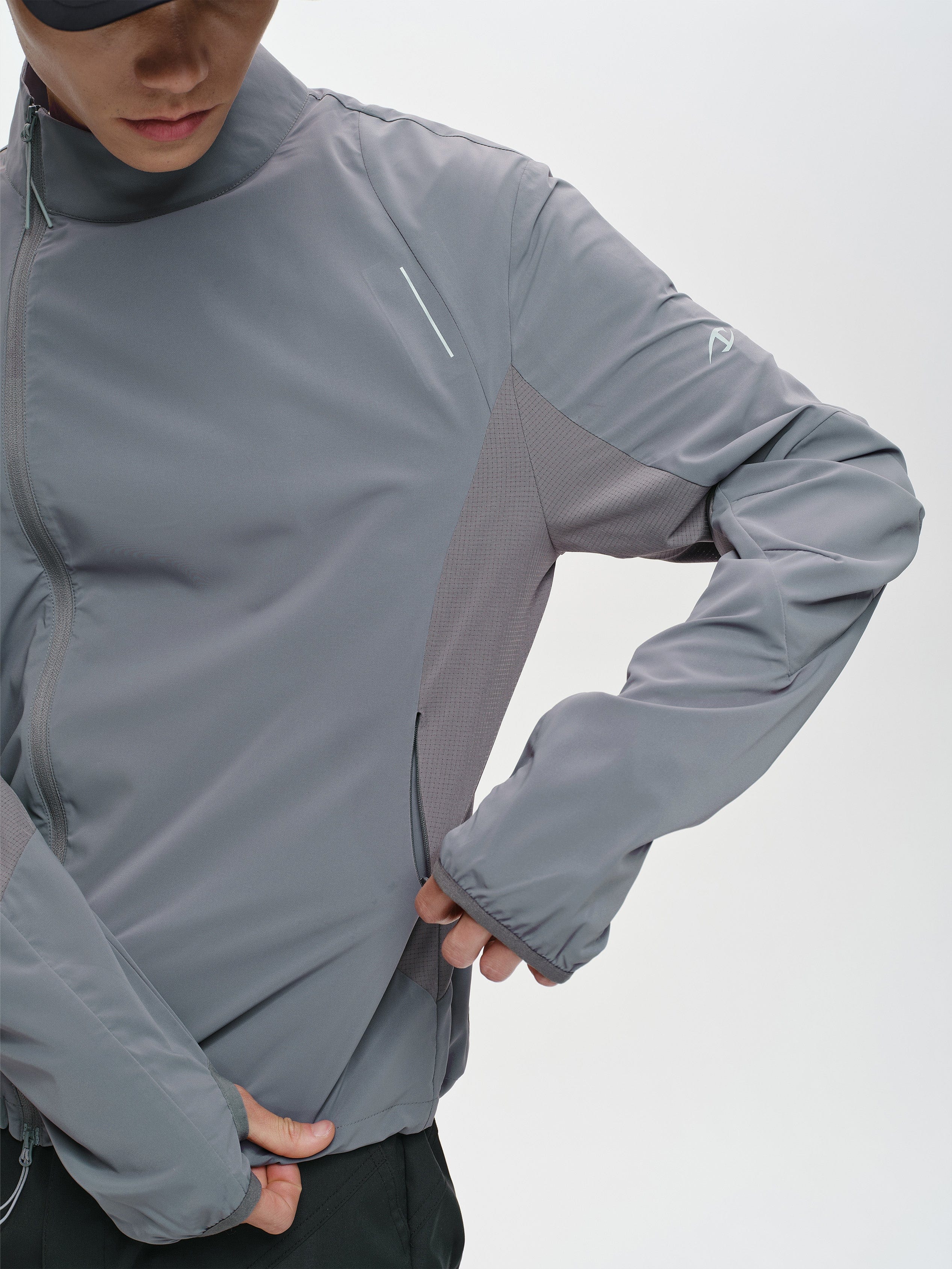 CATSSTAC Asym Zip Stand-Collar Quick-Dry UV Protection Jacket