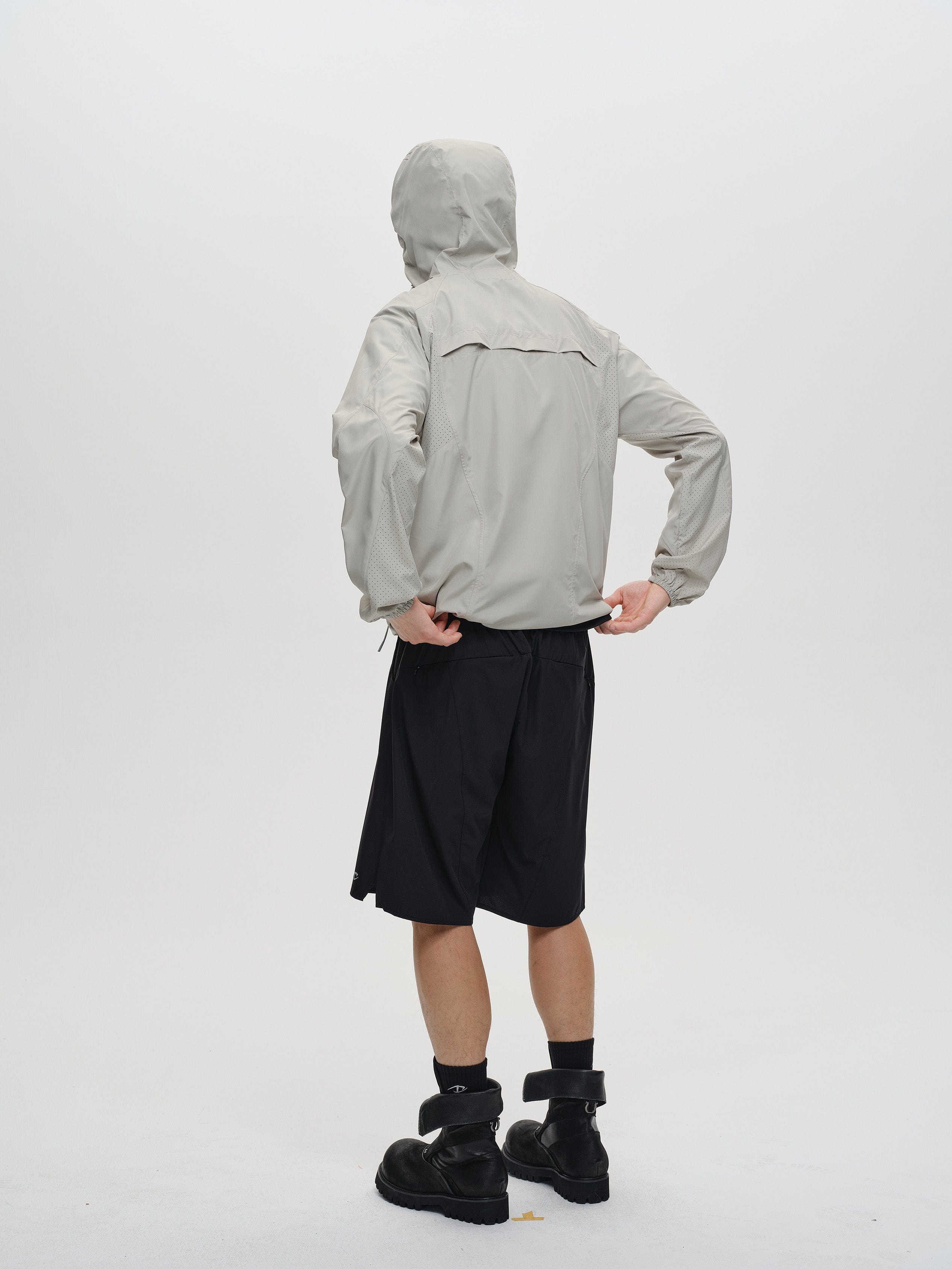 CATSSTAC Spliced Laser-Perforated Waterproof UV Production Hooded Jacket