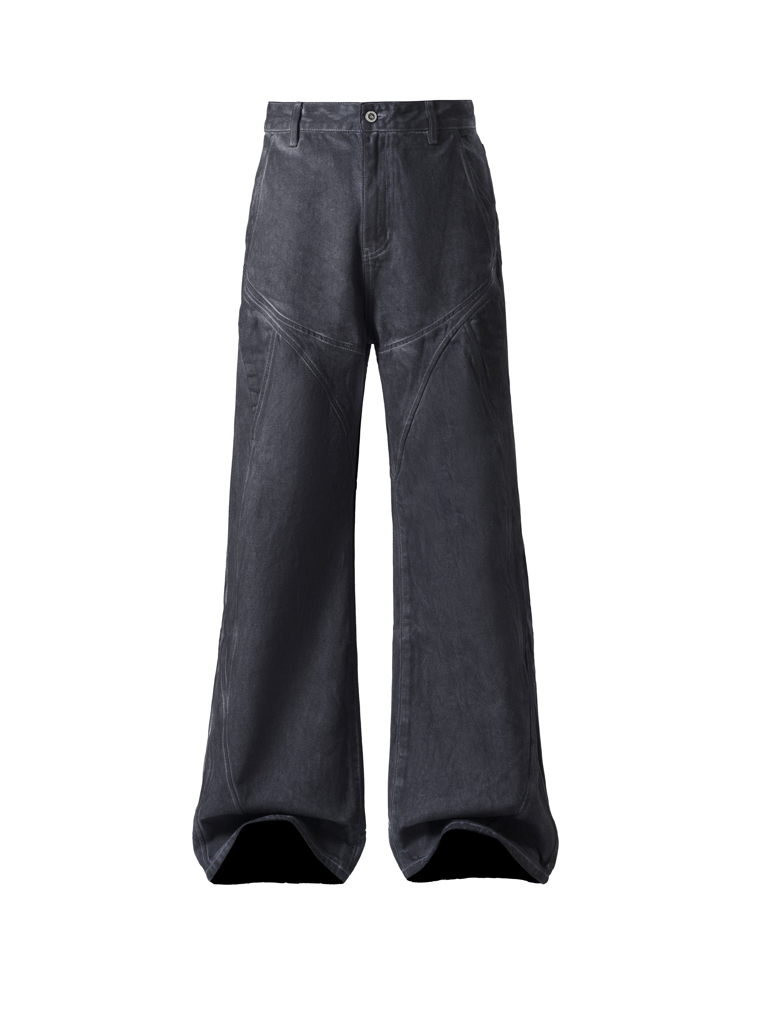 CATSSTAC Dyed Arc-Panel Wide-Leg Jeans