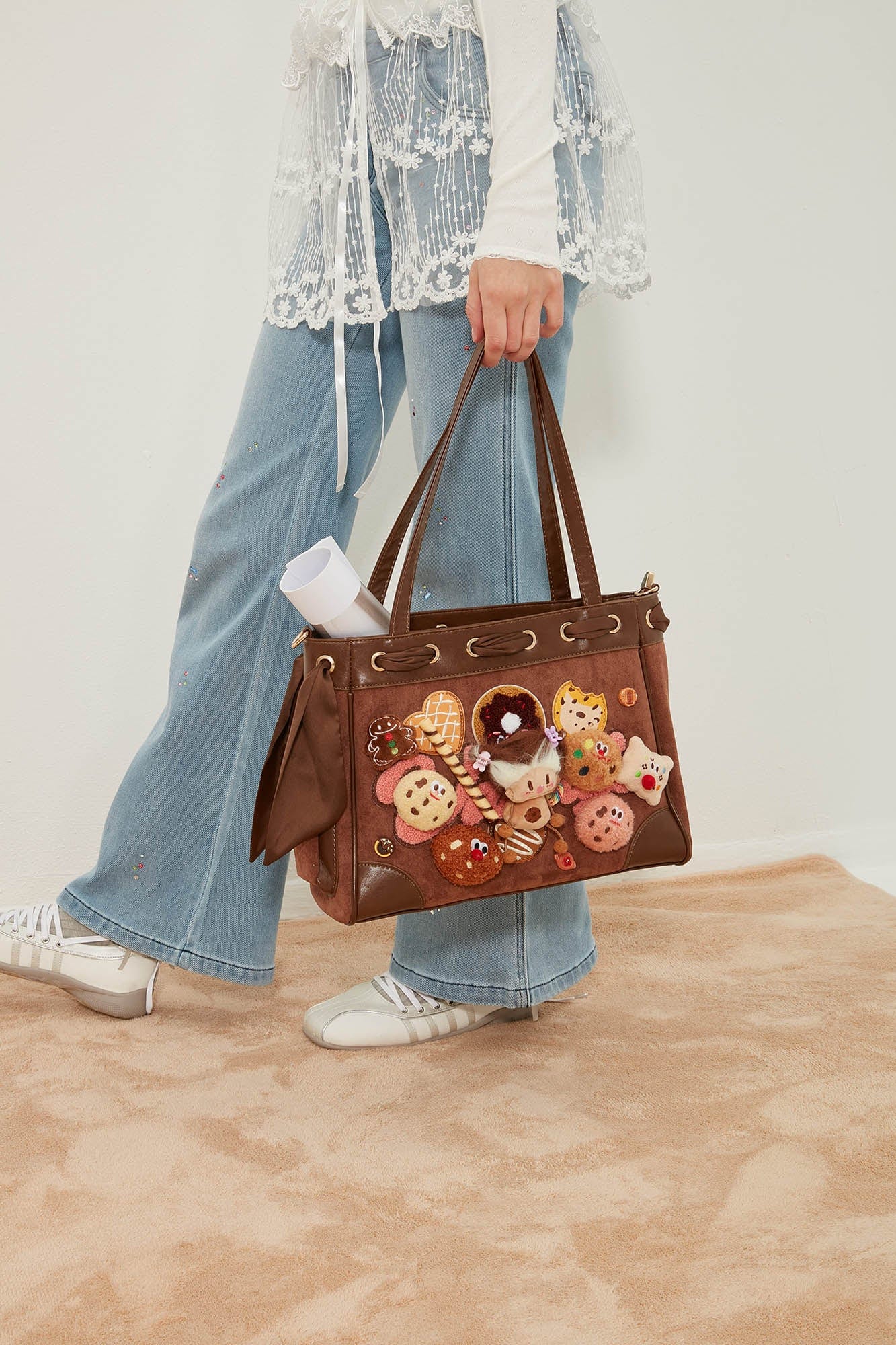 BLING BOX Plush Doll Drawstring Tote Bag