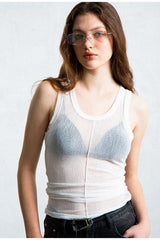 LEONSENSE Fog Tank Top White