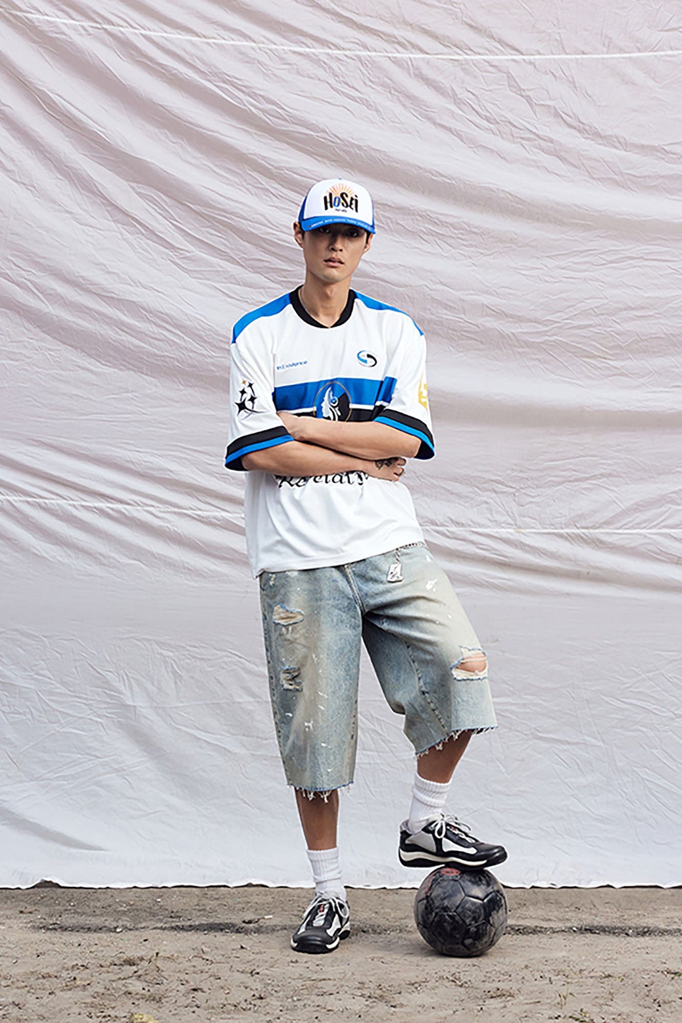 IN EXISTENCE NO.21 Contrast Graphic Sports T-Shirt