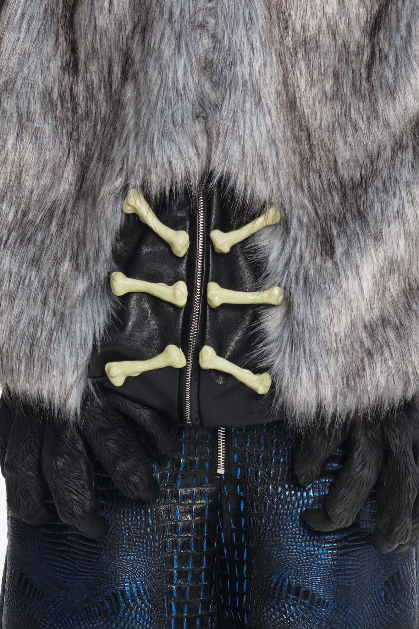 EMBRYO Detachable Beast Claw Faux Fur Hooded Jacket