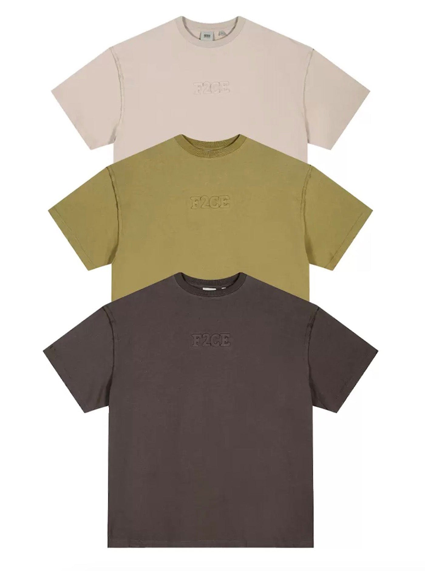 F2CE Essential Embossed LOGO Reversed T-Shirt