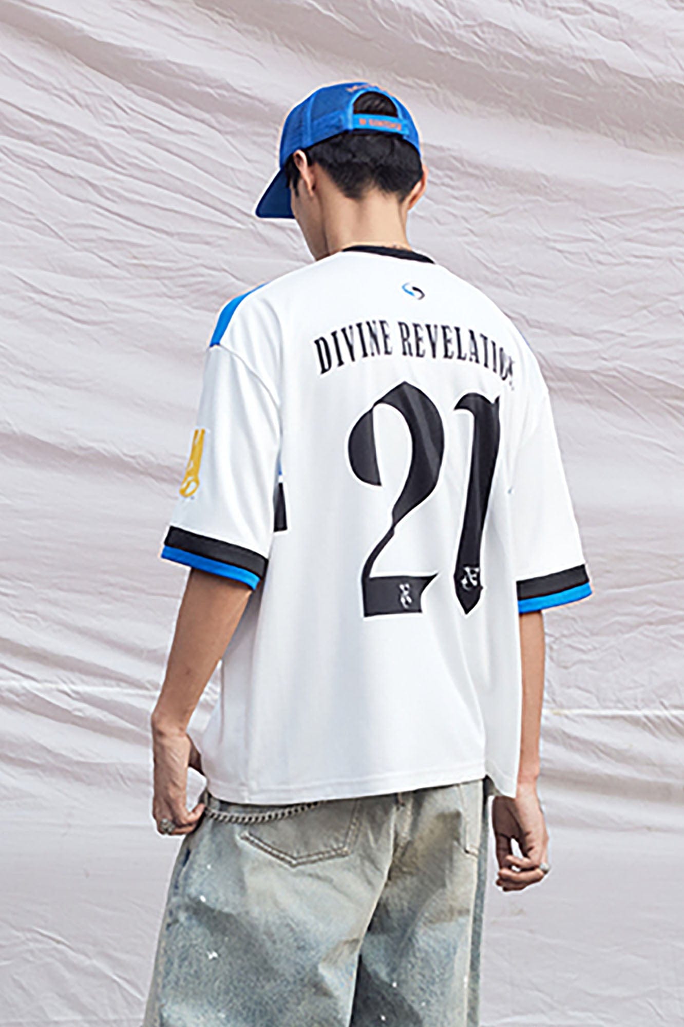 IN EXISTENCE NO.21 Contrast Graphic Sports T-Shirt
