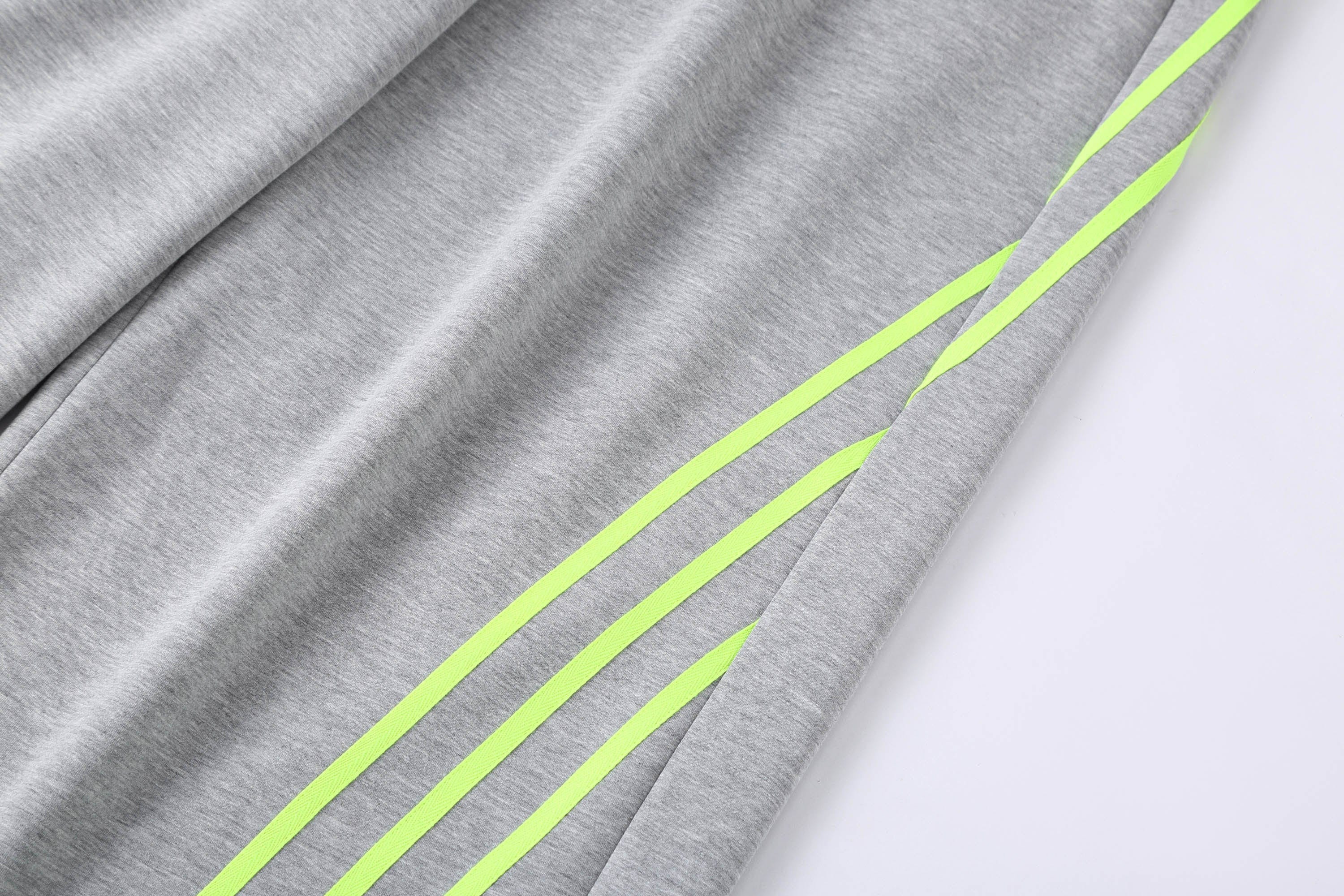 CLP Slanted-Stripe Wide-Leg Drawstring Sweatpants