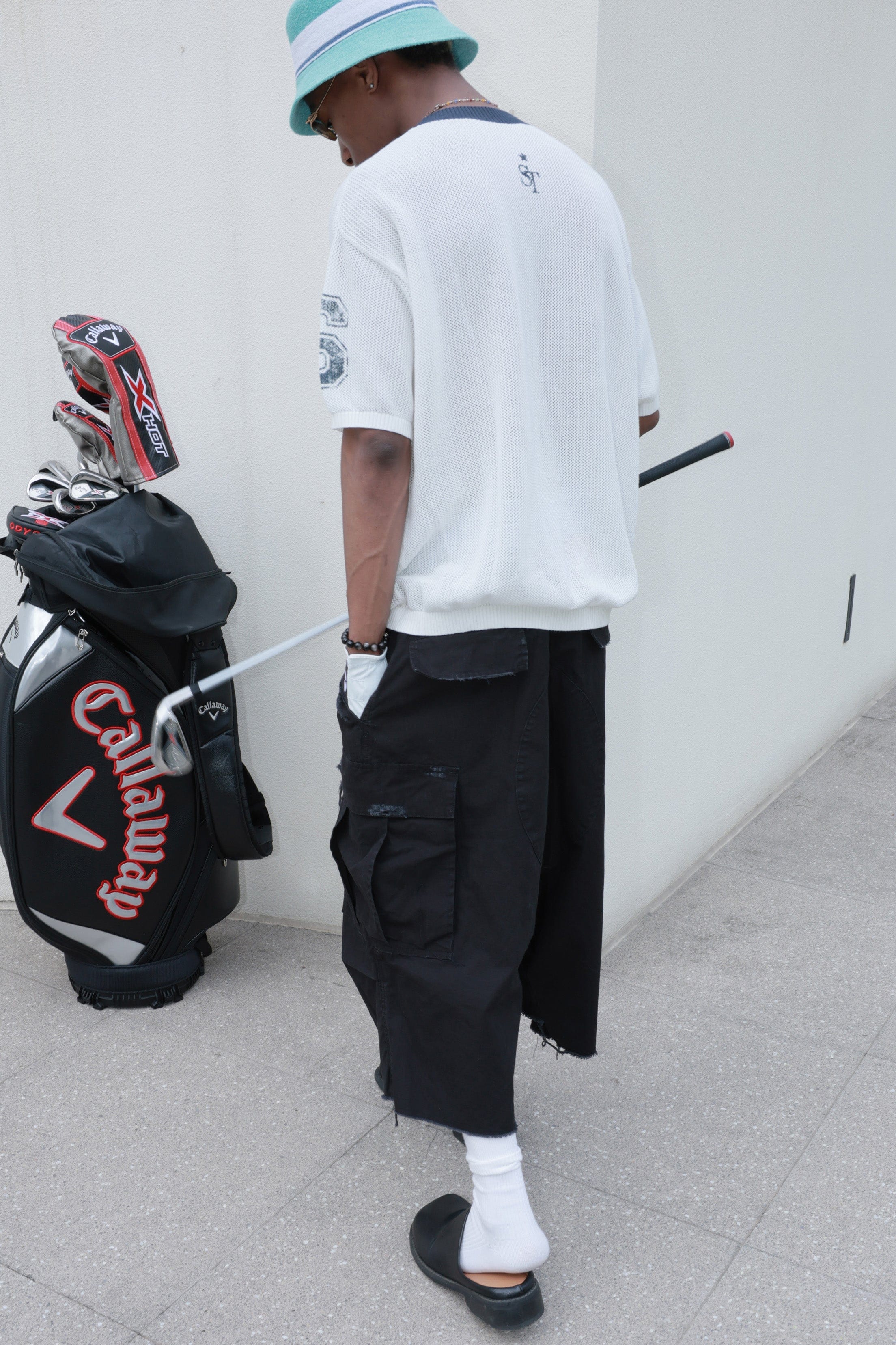 STEEPC Ripped Multi-Pocket Spliced Shorts