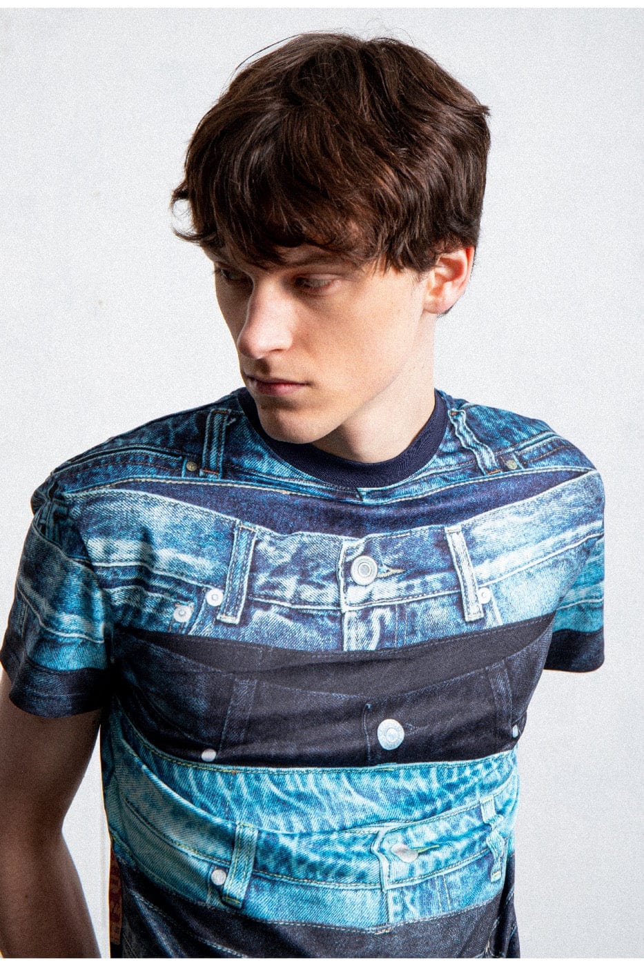 LEONSENSE Full Print Jeans T-Shirt