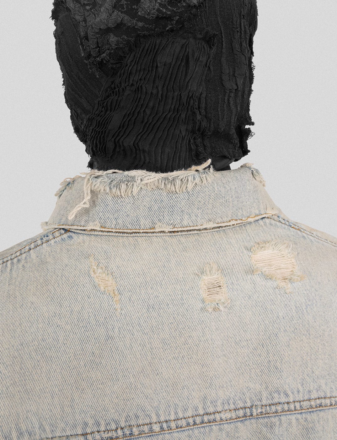 UNDERWATER Raw Edge Washed Denim Vest