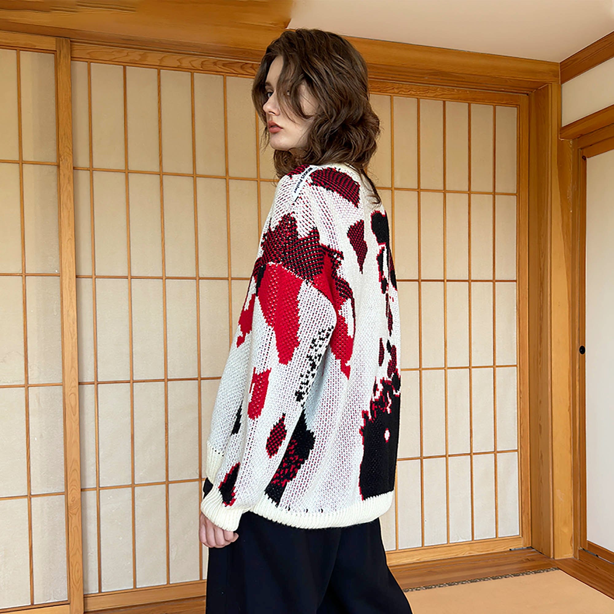 MIICHOUS Annan Lake Abstract Crewneck Sweater