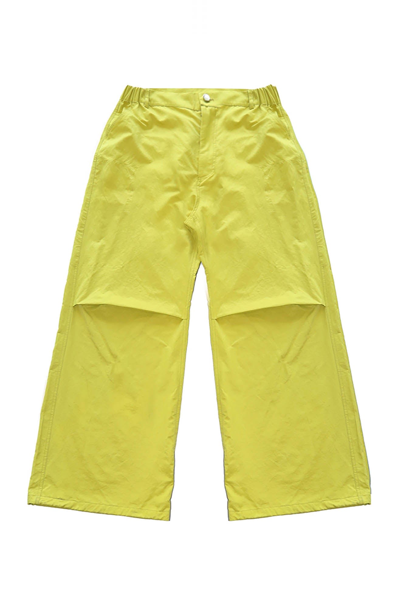TRECLUB Drawcord Hem Wide-Leg Parachute Pants