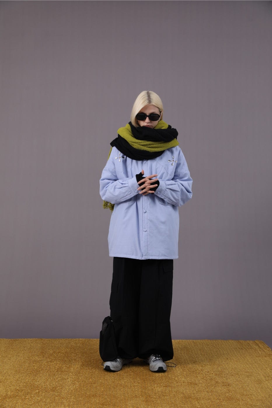 MIICHOUS Crystal Star Cotton Padded Shirt Jacket