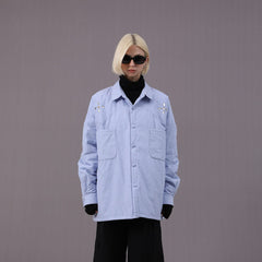 MIICHOUS Crystal Star Cotton Padded Shirt Jacket