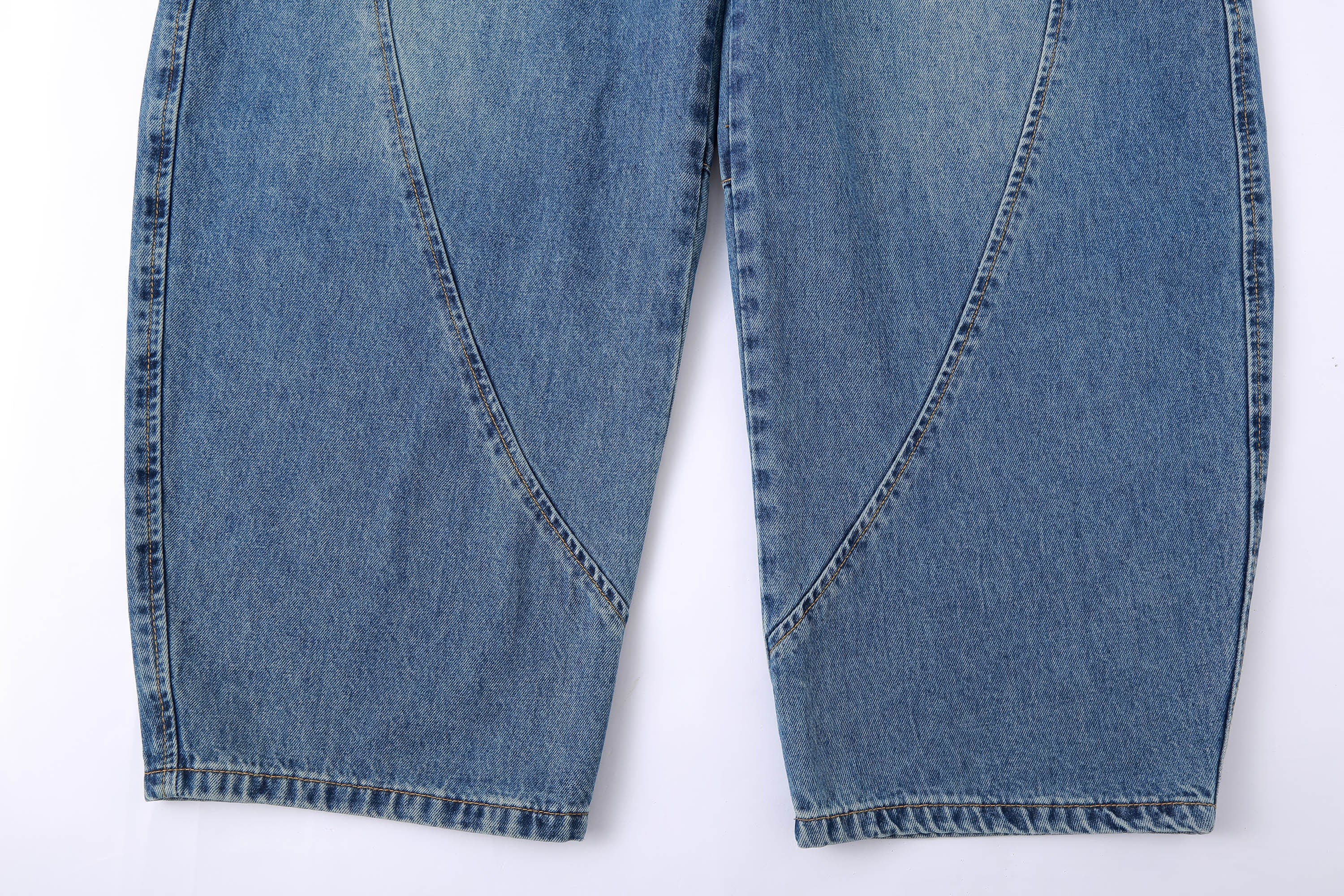 CLP Spliced Big-Pocket Curved Jeans