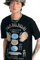 1997 POSTOFFICE Twin Dragon Graphic T-Shirt