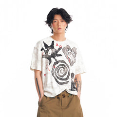 1997 POSTOFFICE Distressed Tribal Graphics T-Shirt