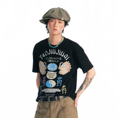 1997 POSTOFFICE Twin Dragon Graphic T-Shirt