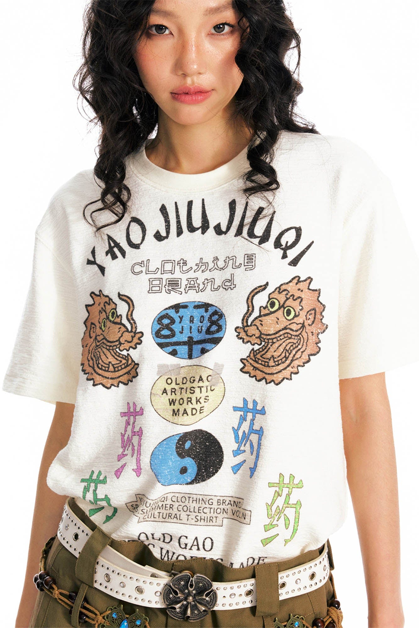 1997 POSTOFFICE Twin Dragon Graphic T-Shirt