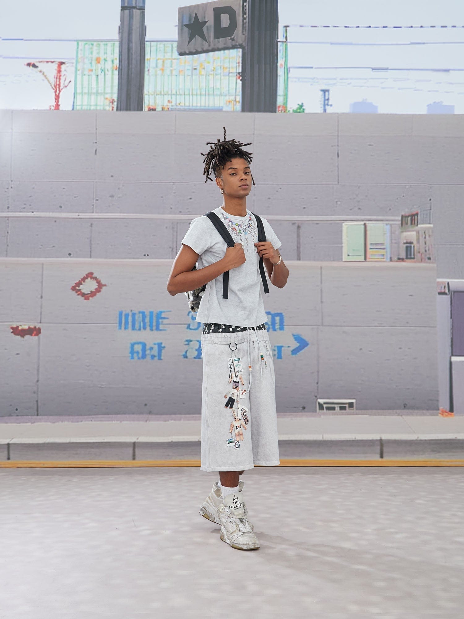 DND4DES Keychain Double-Waist Graphics Shorts