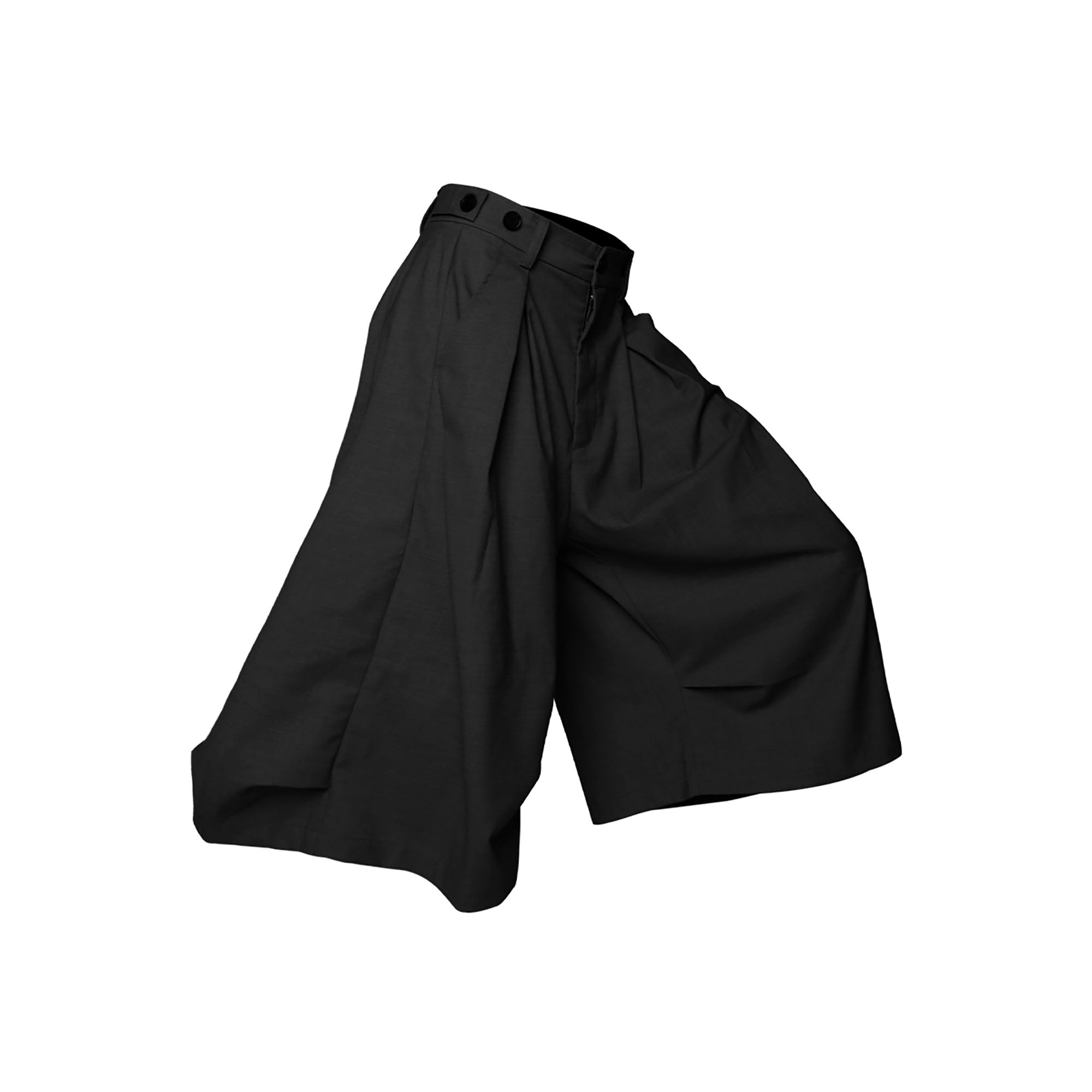 RELABEL Pleated Drape Wide-Leg Shorts