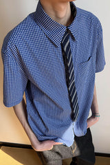 KREATE Preppy Half-Sleeve Shirt with Tie