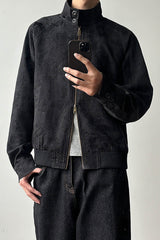 KREATE Jacquard Spider Lily Stand-Collar Wellington Jacket