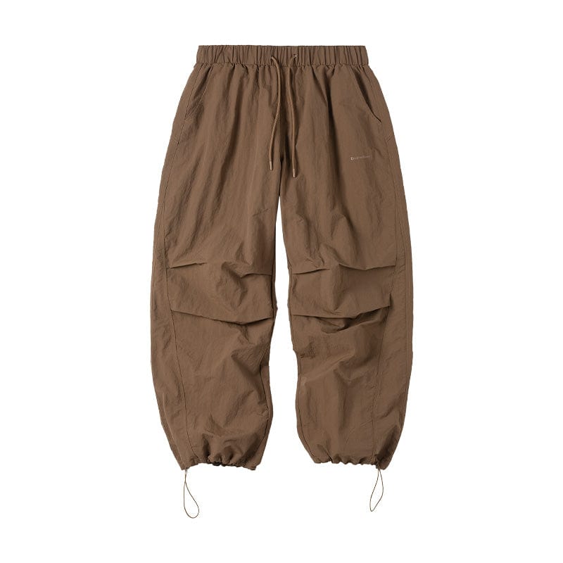 ENSHADOWER Splash-Proof Spliced Crinkled Parachute Pants