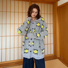 MIICHOUS Edelweiss Knit Button-Up Cardigan