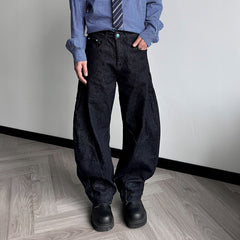 KREATE Reversed Panel Turquoise Rivet Jeans