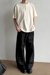 KREATE Petal Buttoned Wide-Leg Trousers