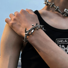 ILLUSORY Time Traveler Rivet Hollow Out Bracelet