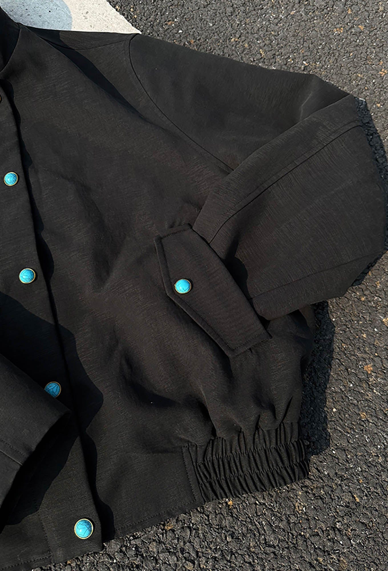 KREATE Gem Button Stand-Collar Wellington Jacket