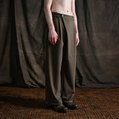 ILNya Nieternite Nifutur Distressed Hem Asymmetrical Fly Trousers