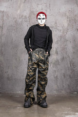 UNDERWATER Camo Deconstructed Fang-Paneled Pants