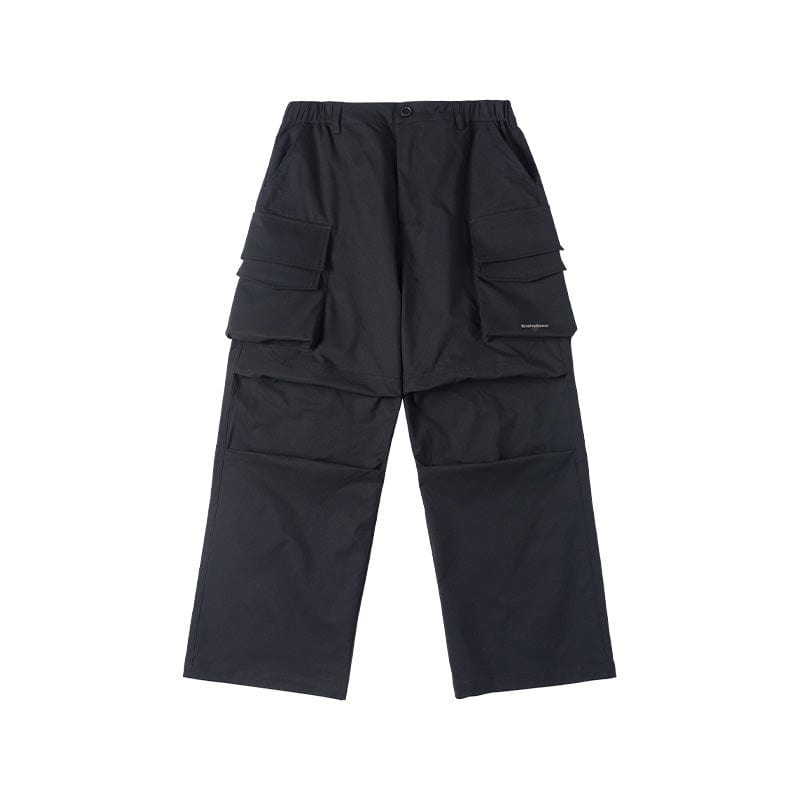 ENSHADOWER Big Pockets Crinkled Straight Pants