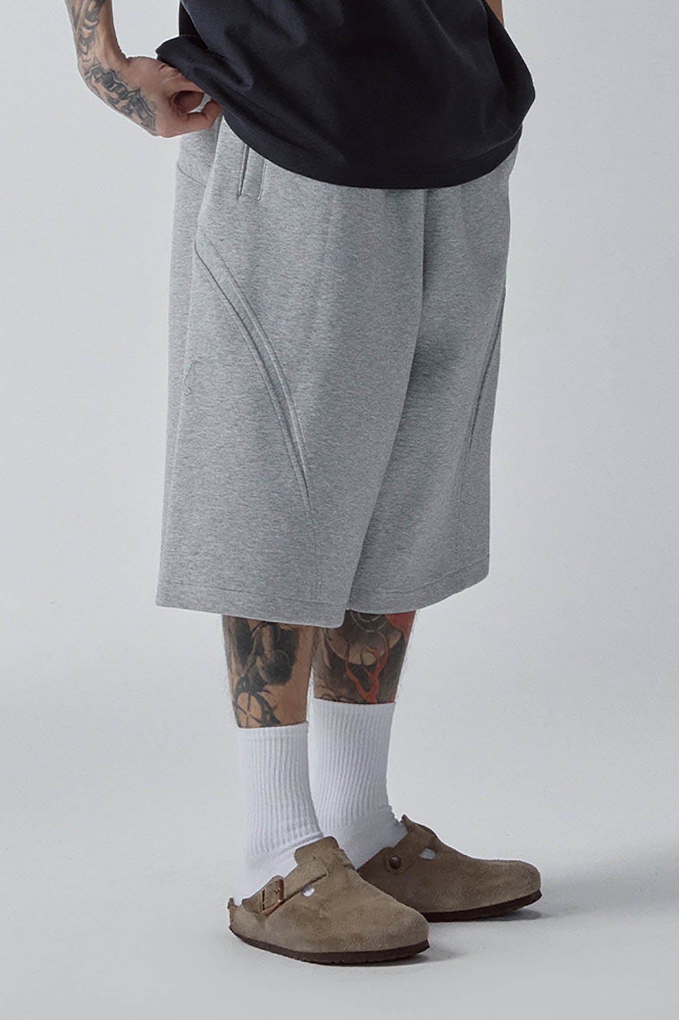 F2CE Curved Spliced Drawstring Shorts