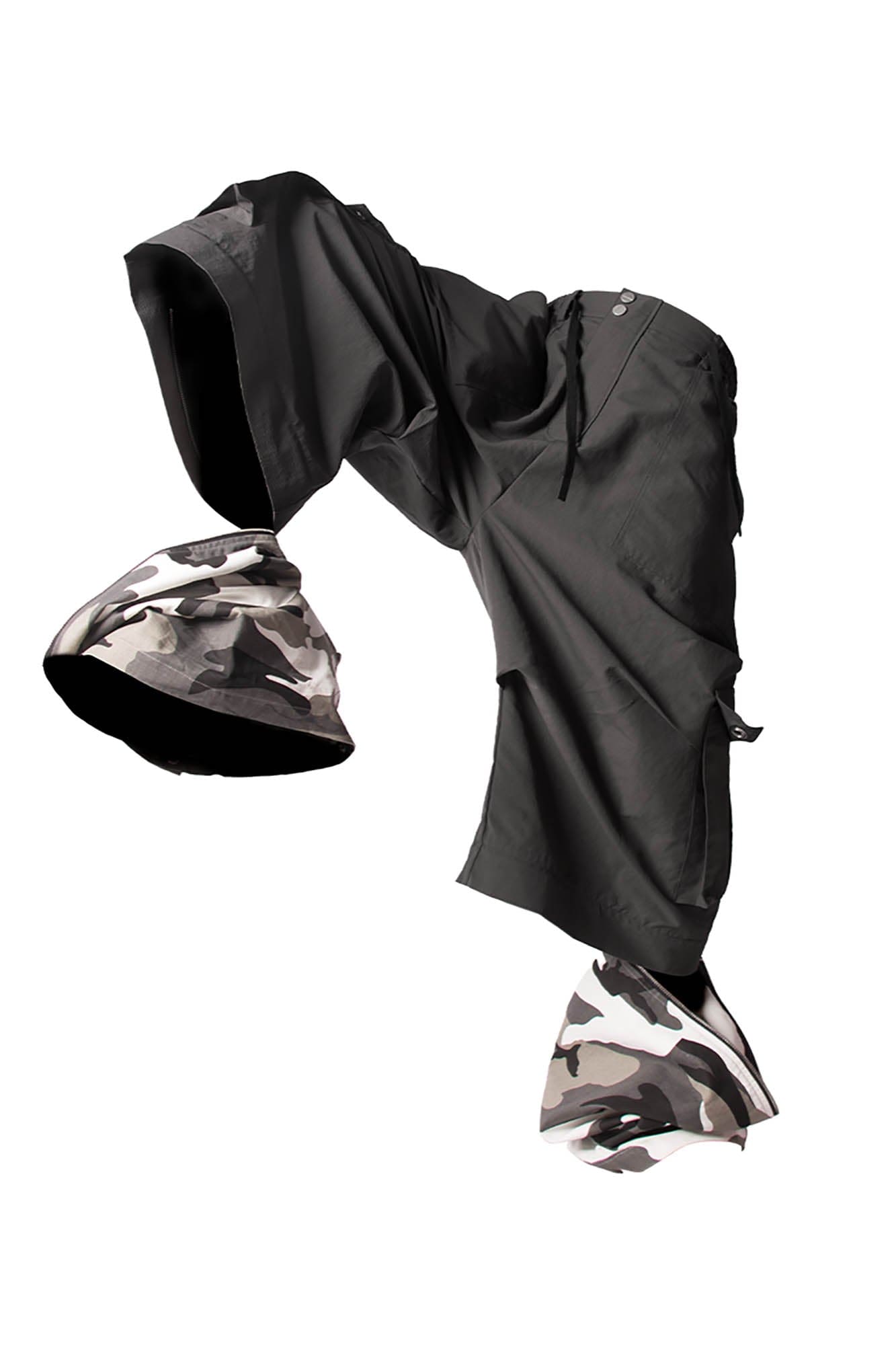 RELABEL Multi-Way Convertible Camo-Leg Cargo Pants