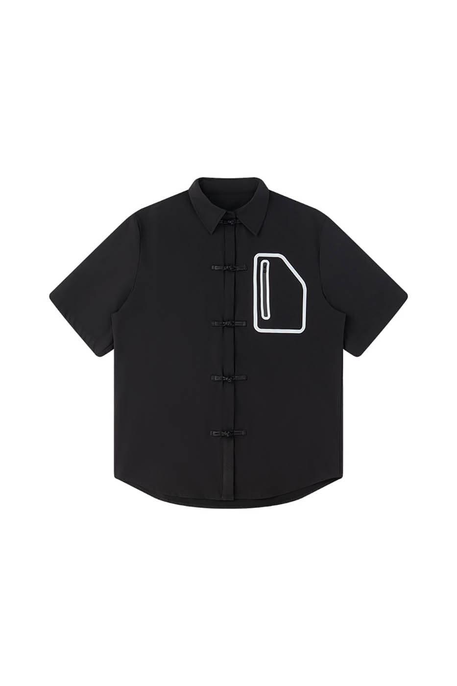 ENSHADOWER Modern Chinese Button Half Shirt
