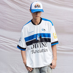 IN EXISTENCE NO.21 Contrast Graphic Sports T-Shirt
