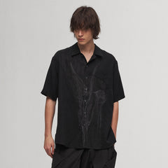 ILNya Nieternite Nifutur Dark Angel Paneled Half Shirt