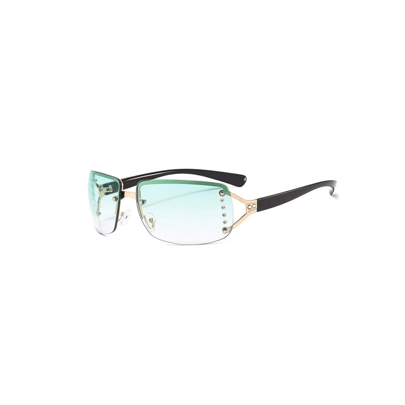 DAMAGE ASIA OPTICALS Semi-Rim Square Gradient Sunglasses
