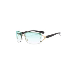 DAMAGE ASIA OPTICALS Semi-Rim Square Gradient Sunglasses