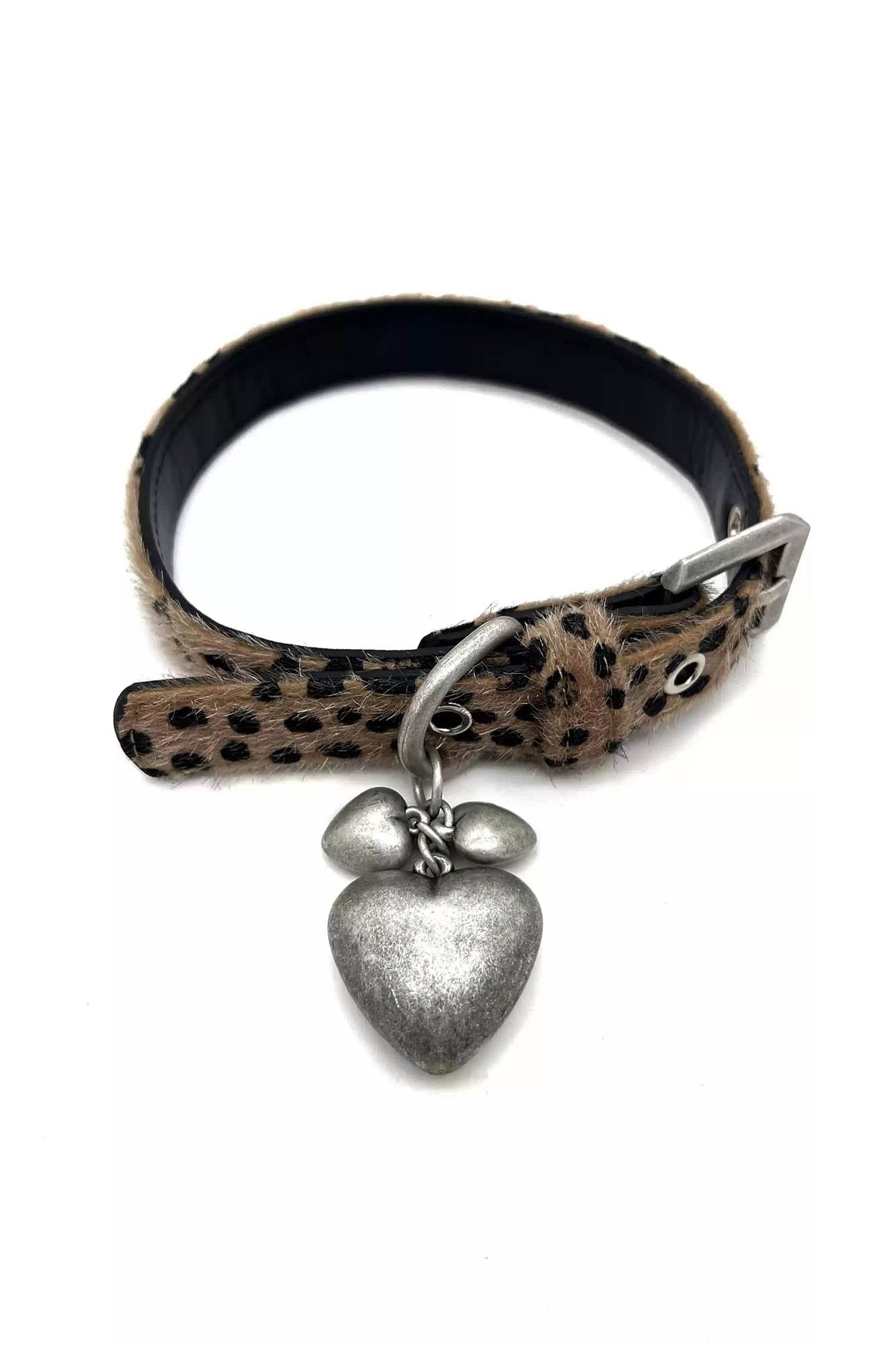 SCHWARZGOLD Mohair Metal Heart Choker