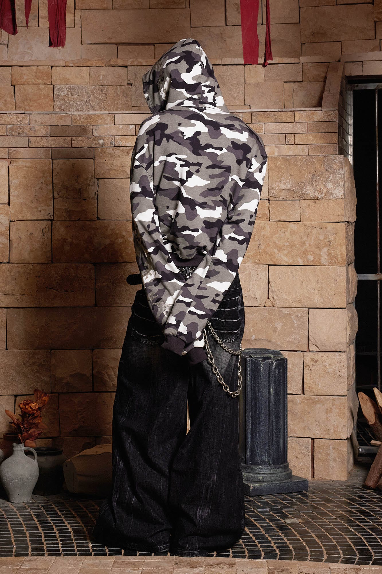 DND4DES Camo Zip-up Embroidery Hoodie