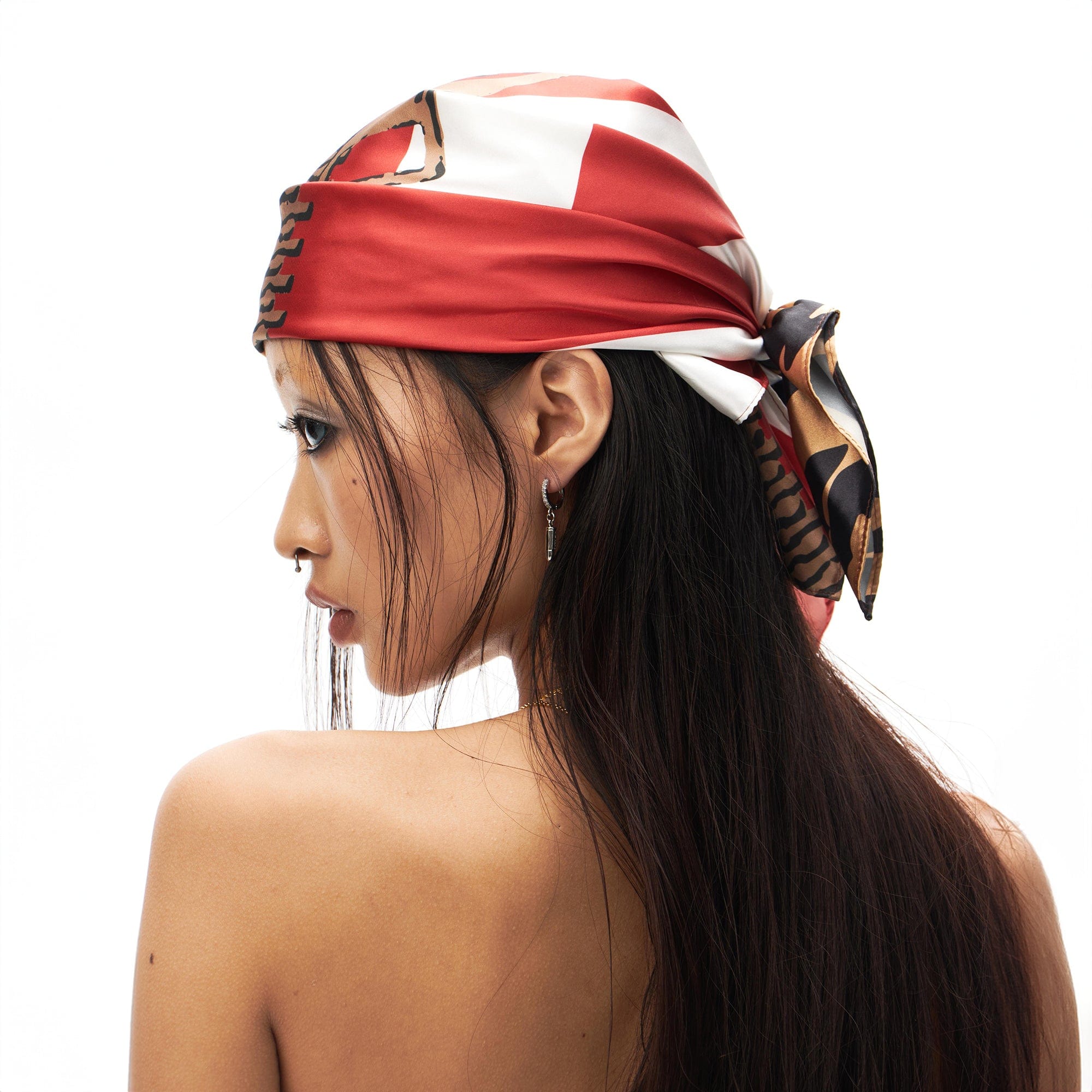 SCHWARZGOLD Leopard Union Flag Full-Printed Headscarf