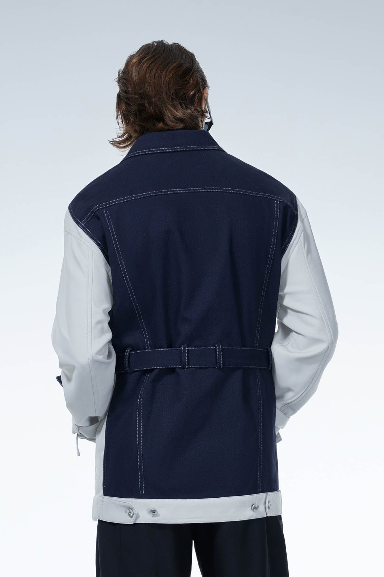 LOSTNFOUND Spliced Stitch Strappy Jacket