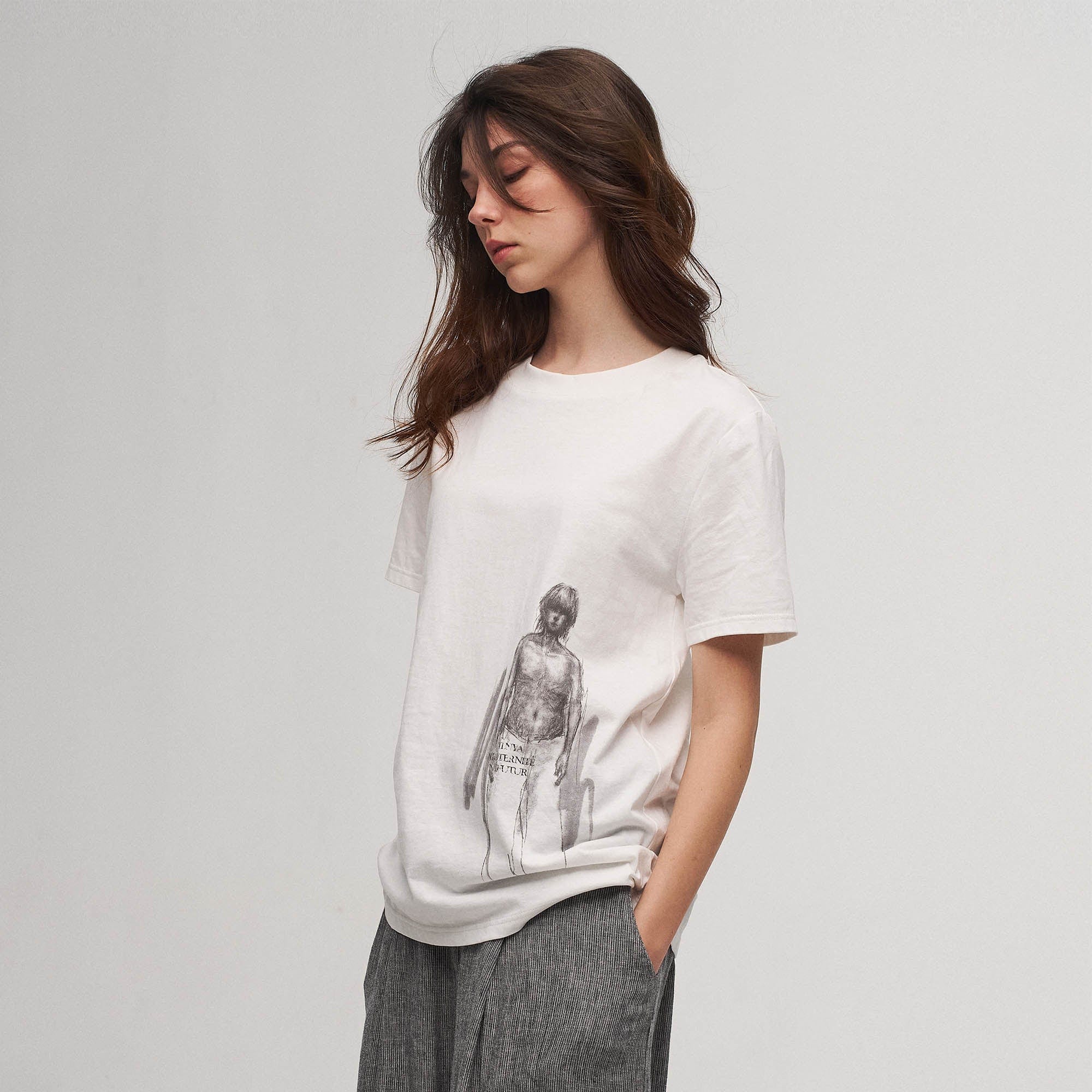ILNya Nieternite Nifutur Sketch Portrait Graphic T-Shirt