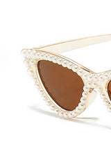 DAMAGE ASIA OPTICALS Pearl-Embellished Cat-Eye Sunglasses