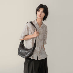 MOITIEDEPETALE Retro Foliage Half Shirt