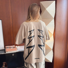 MIICHOUS Geometric Arrow Graphic Raglan T-Shirt